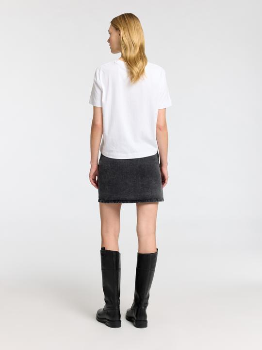 Produktbild Selected Femme Slfmerle Hw Short Black Denim Skirt (38)