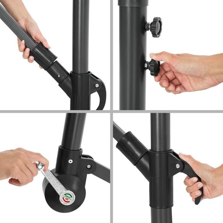 Produktbild tectake Sonnenschirm Ciccio mit Schutzhülle (3.50 m)