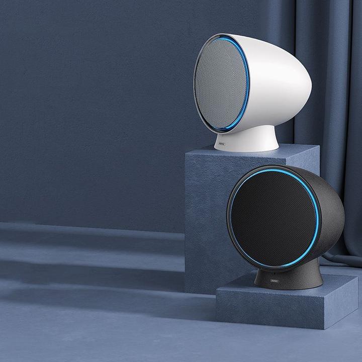 Actual product image Remax Satellite Series Wireless Bluetooth 5.0 Speaker, 1200 mAh White (RB-H9 mini) (6 h, Rechargeable battery operated)