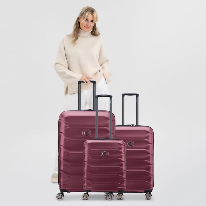 Immagine prodotto Delsey Meteor 4 Rollen Kofferset 3-teilig mit Dehnfalte (221 l, XL (da 115l))