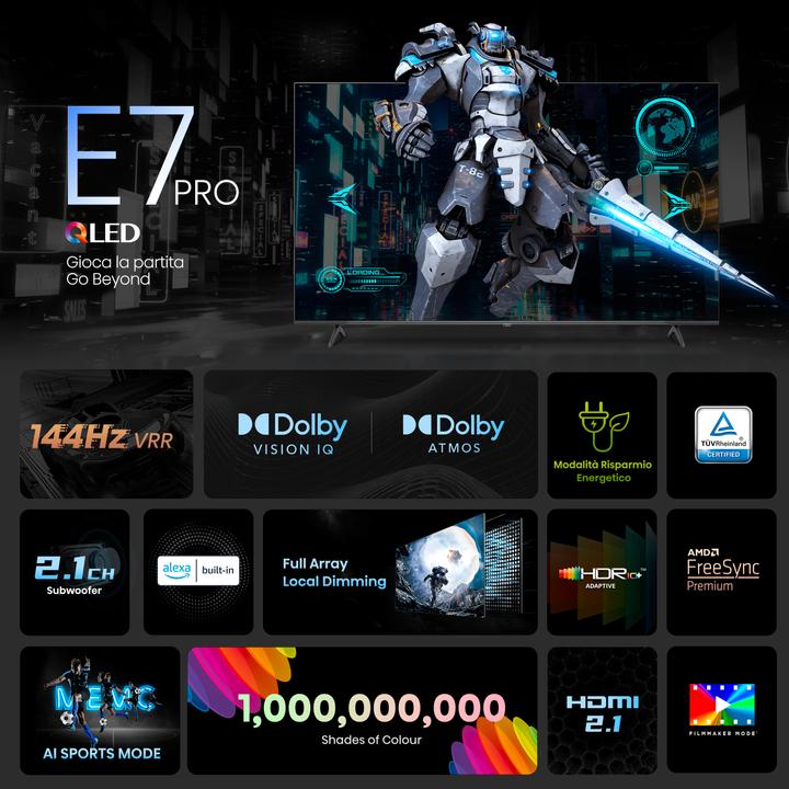 Produktbild Hisense TV 55E7NQ PRO (55", E7NQ, QLED, 4K)