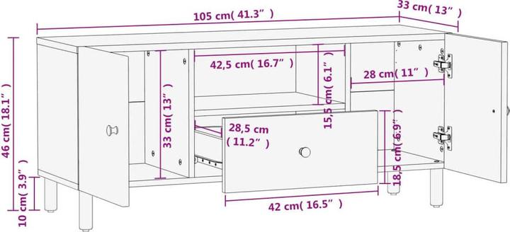 Immagine prodotto VidaXL Janosch (105 x 33 x 46 cm)
