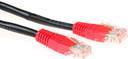 Immagine prodotto Cavo patch U/UTP CAT5E nero da 5 metri con connettori RJ45. Cat5e u/utp cross bk/rd 5.00m (U/UTP, CAT5e, 5 m)