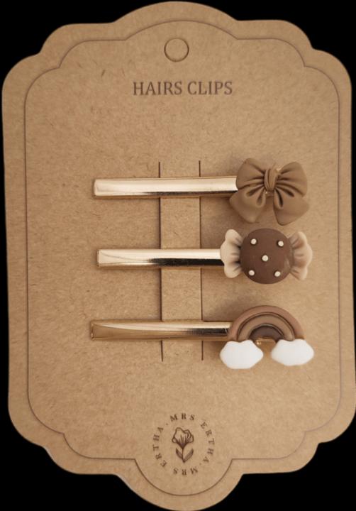 Actual product image Mrs. Ertha Mrs Ertha - Hair clips Bow Candy Rainbow (3 pcs.)