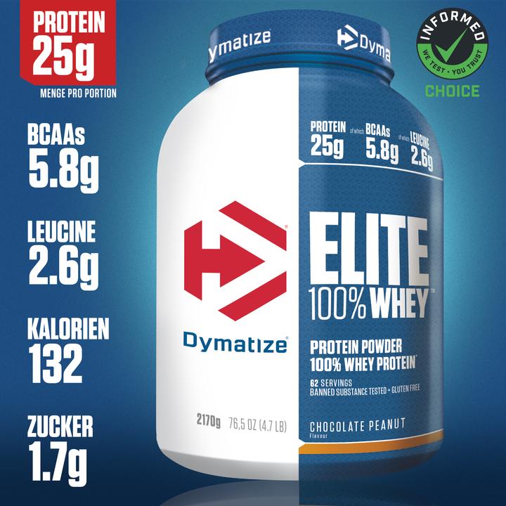 Image du produit Dymatize Elite Whey (Chocolate, Arachide, 1 pcs, 2170 g)