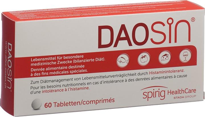 Produktbild Daosin Lebensmittel bei Histaminunverträglichkeit (60 Stück, Tabletten, 39 g)