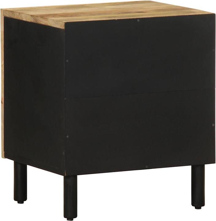 Actual product image VidaXL Bedside table Bedside cabinet Bedside chest of drawers Bedside console 2 pcs. Rough mango wood (40 x 33.5 x 46 cm)