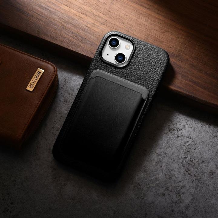 Immagine prodotto iCarer Litchi Premium Leather Case iPhone 14 Custodia magnetica in pelle con MagSafe Nero (WMI14220709-B) (Apple iPhone 14)