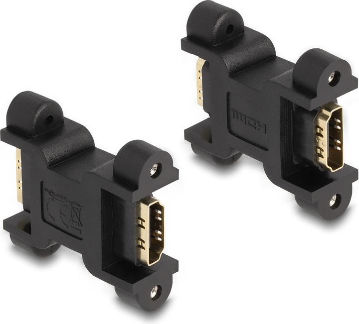 Image du produit Delock Adaptateur HDMI femelle/femelle avec connecteur à visser (HDMI, 4 cm)