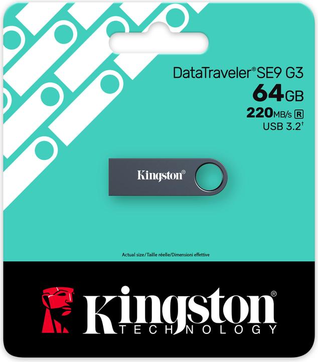 Actual product image Kingston DataTraveler SE9 G3 (64 GB, USB 3.2)