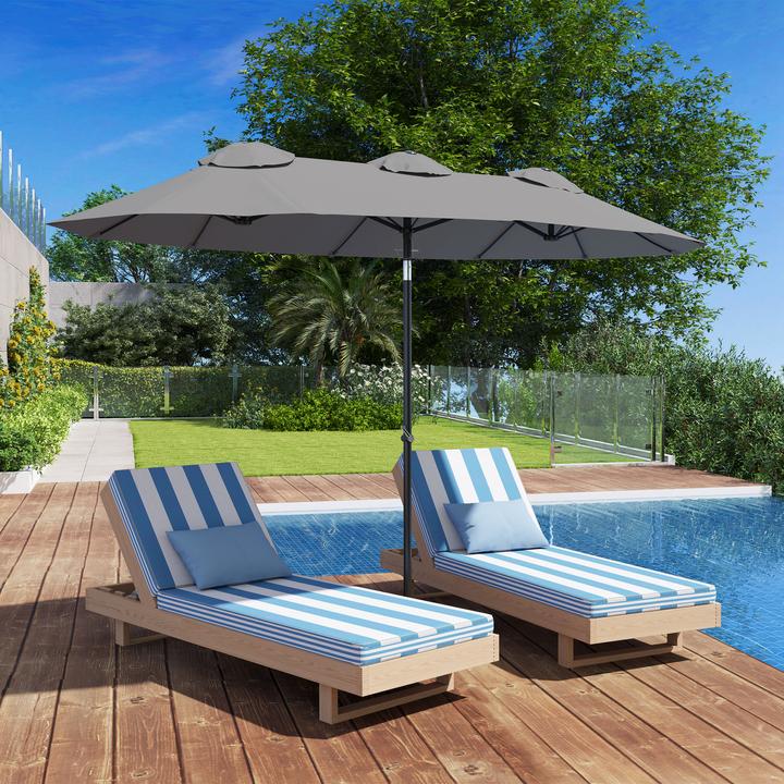 Image du produit Outsunny Parasol double face avec toit anti-vent (1.47 m)
