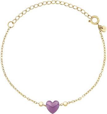 Breil Charmantes vergoldetes Armband mit Amethyst Herz Candy Tj3601