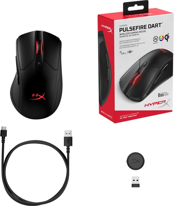 Produktbild HyperX Pulsefire Dart (Kabelgebunden, Kabellos)