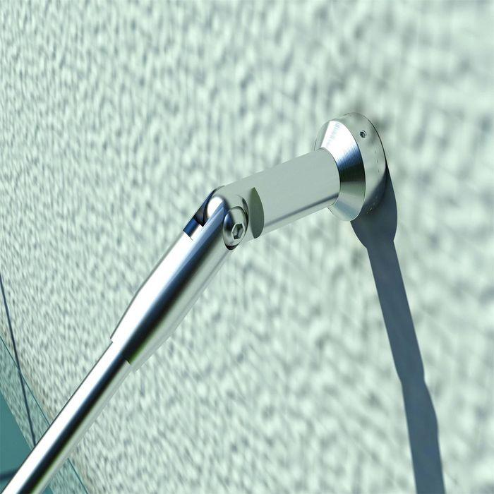 Immagine prodotto Swisshandel24 Tettoia in vetro Tettoia per porta Vetro temperato (ESG) Acciaio inox vetro trasparente 3 misure