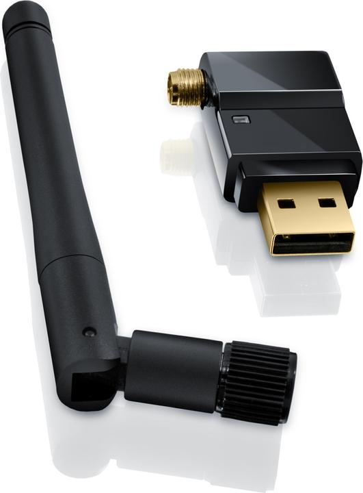 Produktbild CSL WLAN USB Adapter 300 Mbit/s WiFi Stick mit Antenne 802.11n/b/g, SMA, hohe Reichweite, Windows 11 (USB 2.0)