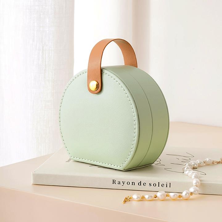 Only-Bags.Store Reisefreundlicher, schicker Mini-Schmuck-Organizer aus Kunstleder – tragbare und hübsche