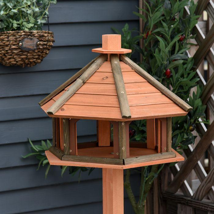 Actual product image Swisshandel24 Bird house Bird feeder Wooden bird mansion Feeding house Bird stand Bird table bird house Spielsta