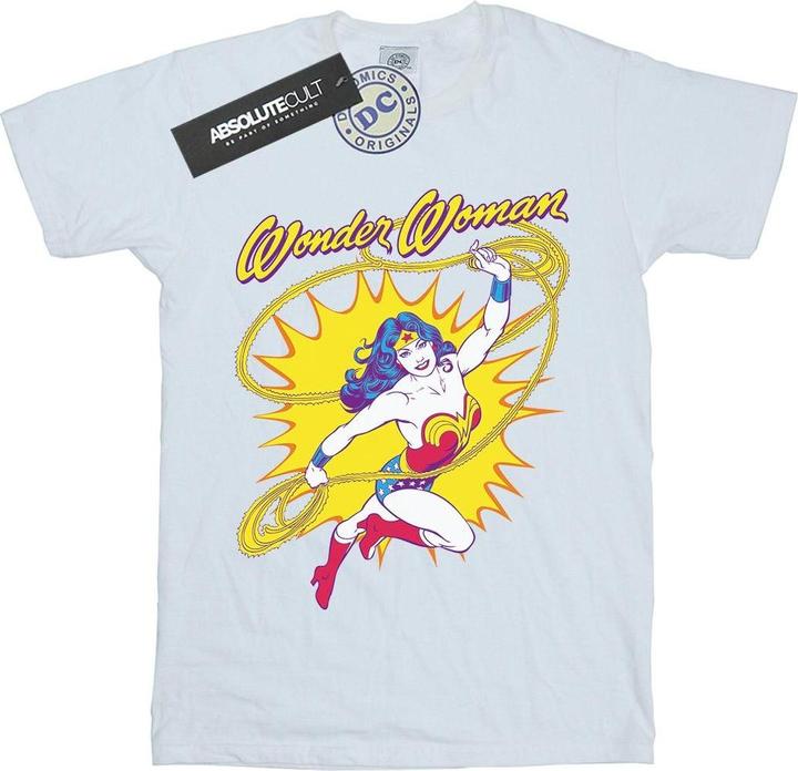 Actual product image Womens/Ladies Wonder Woman Leap Cotton Boyfriend T-Shirt (S)