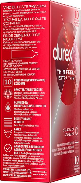 Image du produit Durex Thin Feel Extra Thin - 10 préservatifs (10 pcs)