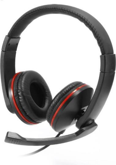 Image du produit WE Casque micro filaire, arceau réglab micro pivotant, double connecteur jack 3.5mm (Filaire)