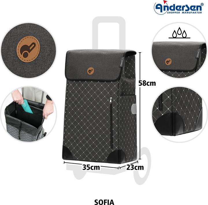 Produktbild Andersen Quattro Shopper Sofia Einkaufstrolley 58 cm
