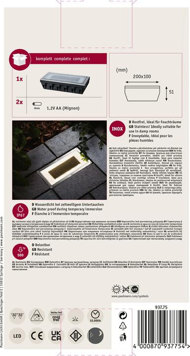 Actual product image Paulmann Solar light Aron (7.50 lm, IP67)