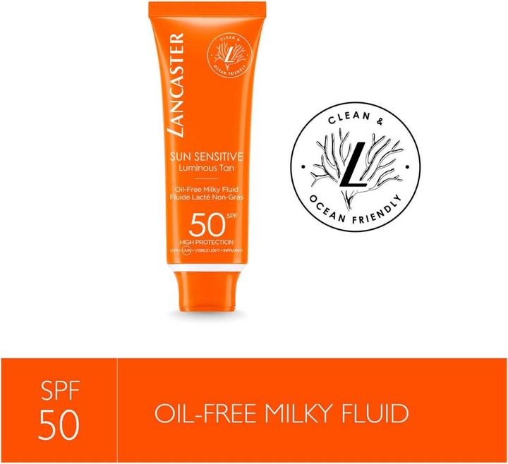 Produktbild Lancaster Clean Sun Sensitive Milky Fluid (Sonnencreme Gesicht, SPF 50, 50 ml, 150 g)