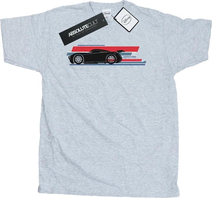 Actual product image Disney Mens Cars Jackson Storm Stripes T-Shirt (XL)