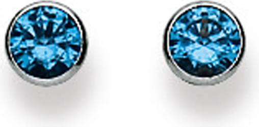 Muau Stud earrings white gold 750 Zirconia 4.5mm (750/18K Weissgold)