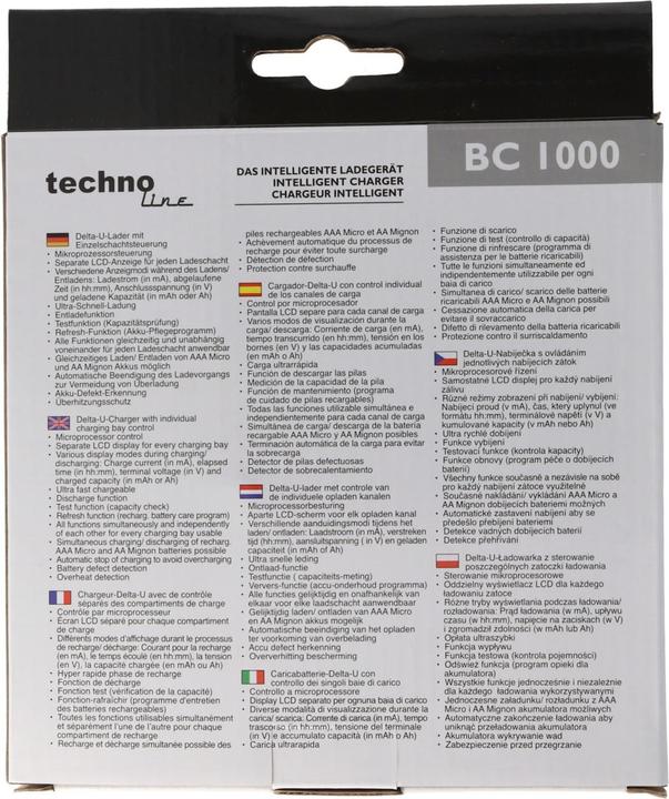Actual product image Panasonic Technoline BC 1000 charger with Eneloop AA Mignon batteries and battery box (Battery + charger)