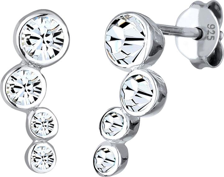 Elli Ohrringe Basic Geo Trend Kristalle 925 Silber (925er Sterling Silber, Glaskristall)