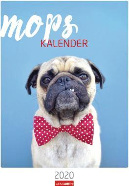 Produktbild WEINGARTE Wandkalender Mops 840077203 DE, 34x44cm, 2020 (Spezial)