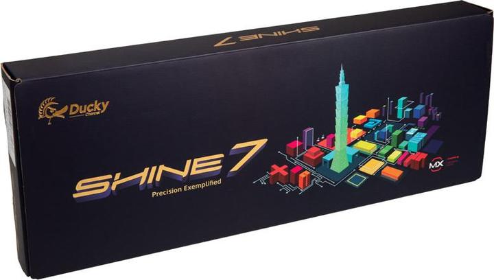 Actual product image Ducky Shine 7 PBT Gaming Keyboard, MX-Red, RGB LED - blackout (US) (US, Cable)