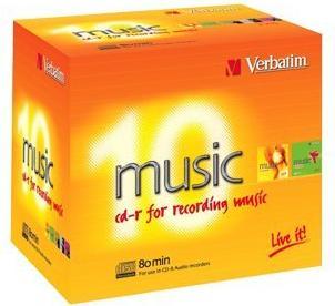 Produktbild Verbatim Audio CD-R, 700MB/80Min, 16x (10 x)