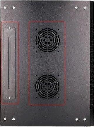 Produktbild Extralink 4U 600X450 WALL-MOUNTED RACKMOUNT CABINET BLACK Wall mounted rack (4 HE, 19 Zoll Rack)
