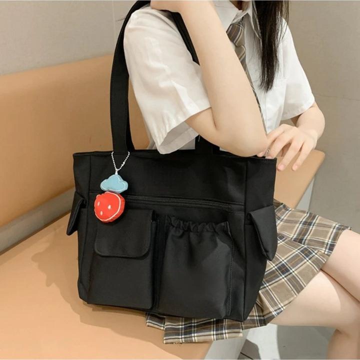 Only-Bags.Store Tasche Messenger Bag Preppy Student Book Bag Nylon Umhängetasche Commuter Handtasche