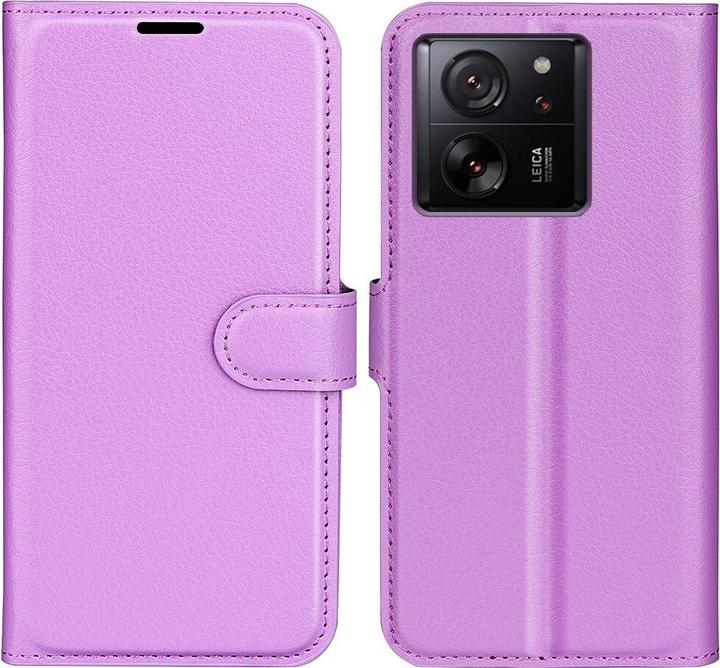 Actual product image Cover-Discount Xiaomi 13T / 13T Pro - Leather case purple (Xiaomi 13T)