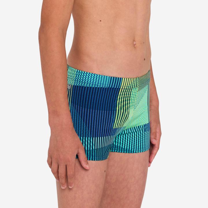 Produktbild Nabaiji Badehose Boxer Jungen - 500 Fitib blau/grün (12, 13, 14)