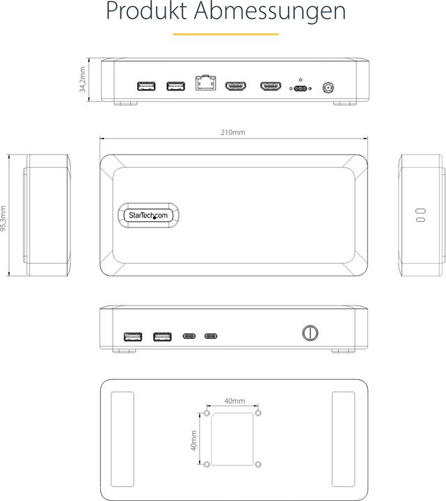 Nutritional values and ingredients StarTech Usb4 Docking Station Dual 4k (USB-C, 4 Ports)
