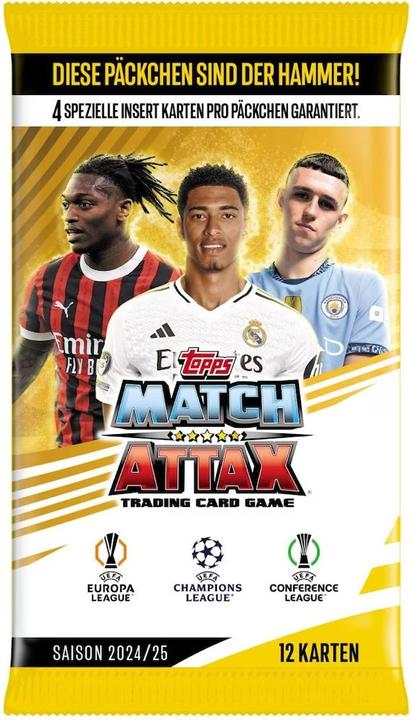 Topps Match Attax UEFA CL Booster 24/25 (Englisch, Booster Display)