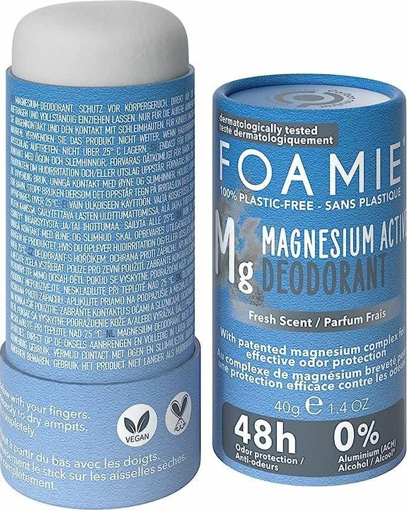Foamie Refresh Magnesium Active Deodorant ( Fresh Scent ) - Deodorant Stick - 40.0g (Stick)