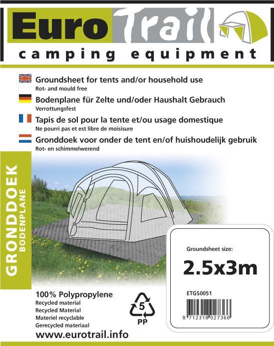 Actual product image Eurotrail Water-permeable/breathable ECO tent floor