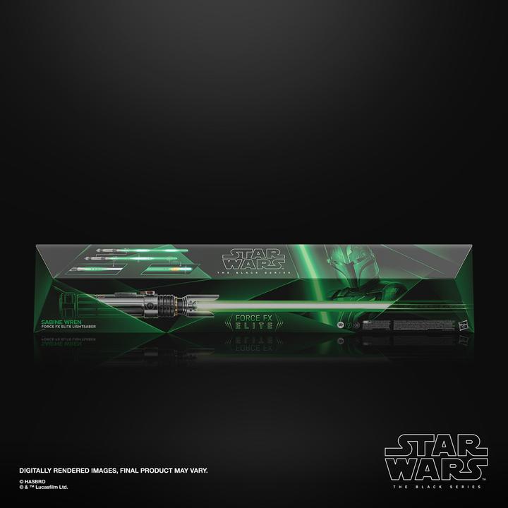 Actual product image Hasbro Star Wars: Ahsoka Black Series Replica Force FX Elite Lightsaber Sabine Wren