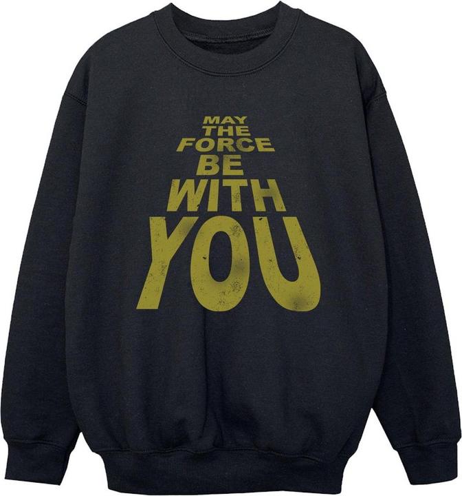 Actual product image Star Wars Boys May The Force Be With You Boyfriend Fit Sweatshirt (116)