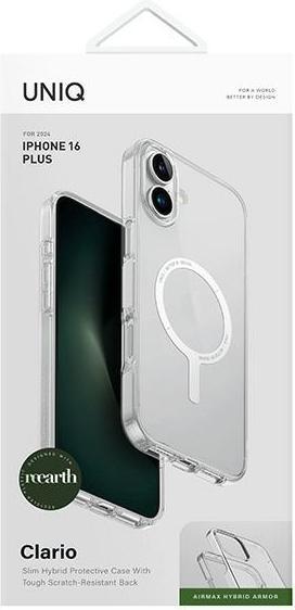 Actual product image Uniq case Clario iPhone 16 Plus 6.7" Magclick Charging przeźroczysty/lucent clear (Apple iPhone 16 Plus)