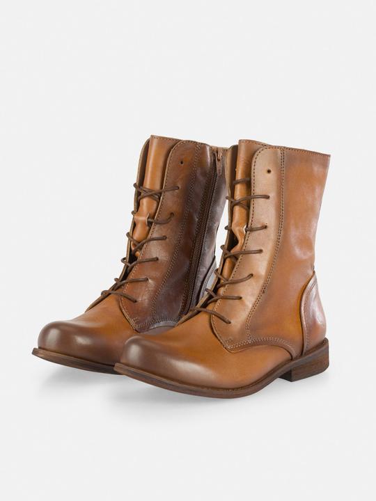 Produktbild Felmini Wide Fit W103 Schnürstiefel aus echtem Leder, mit Innenreissverschluss und niedrigem Absatz. (39)