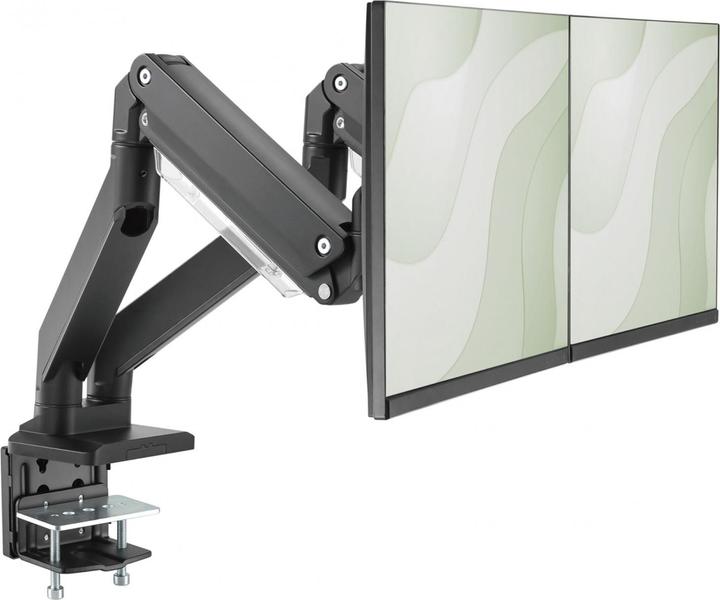Actual product image Digitus Assmann Electronic Dual Gas Spring Monitor Table Mount 2x 35 inch 2x15kg max black (Table, 35")