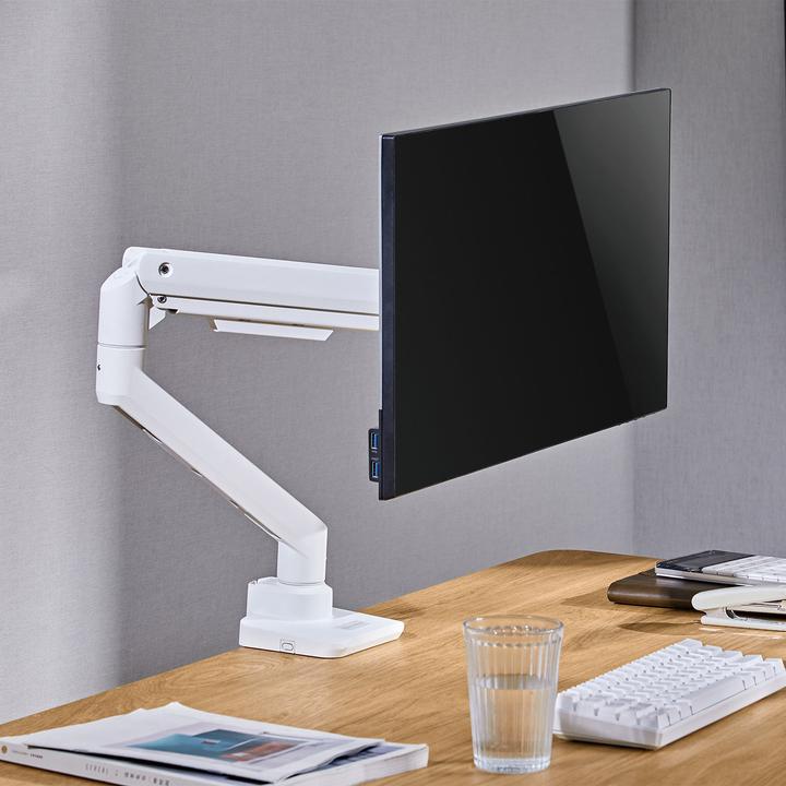 Image du produit Silverstone SST-ARM14- Bras pour moniteur LCD LED simple avec ressort à gaz robuste, réglable, 180 (Tables, 49")
