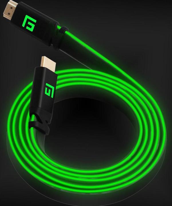 Image du produit Floating Grip Câble HDMI High Speed 8K/60Hz LED 3.0m vert (3 m, HDMI)