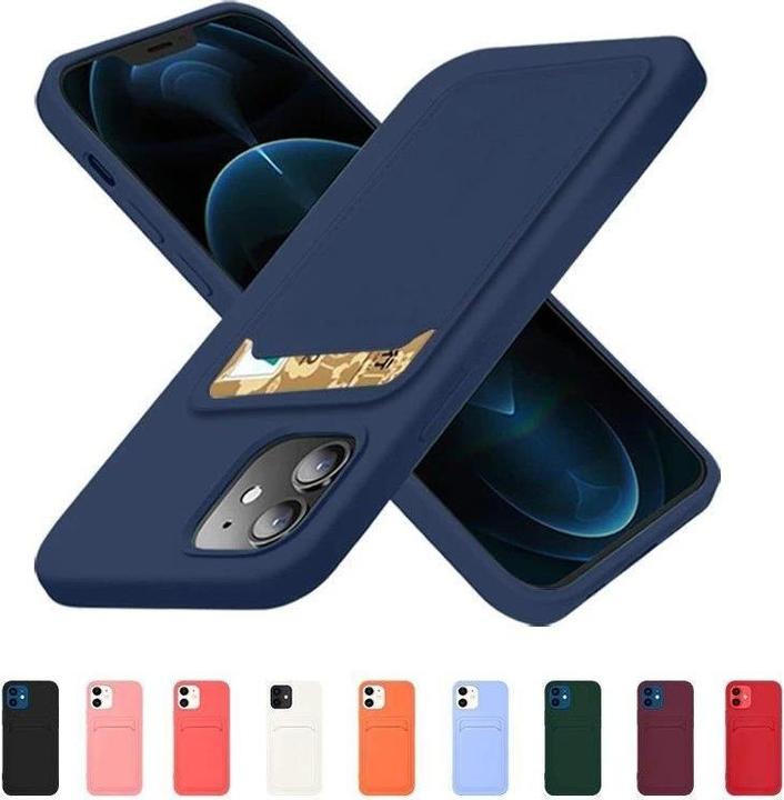 Immagine prodotto Hurtel Custodia per carte Custodia a portafoglio in silicone con slot per carte Documenti per iPhone 13 (Apple iPhone 13 Pro Max)